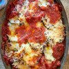 Auberginen-Parmigiana-Abendessen